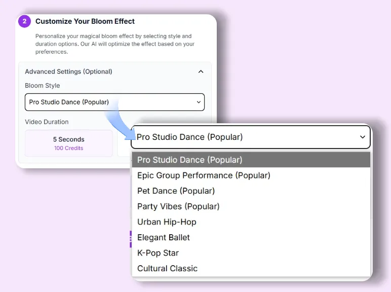 Step 2: Choose Dance Style