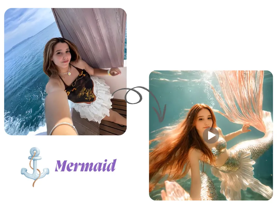 Turn Ordinary Photos into Fantasy Mermaid Videos