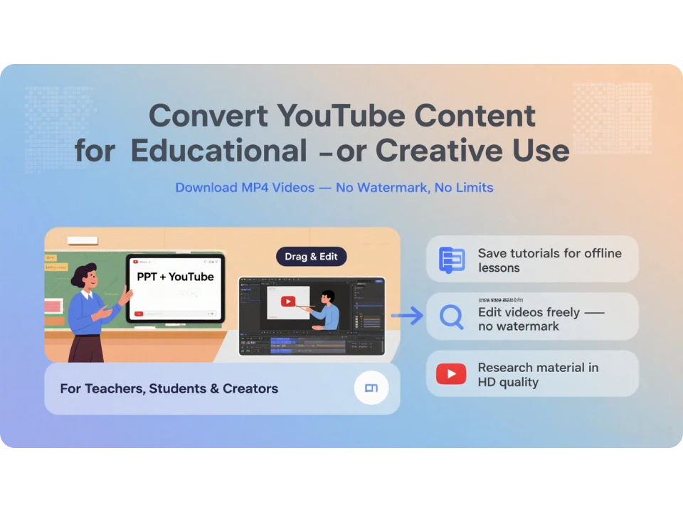 Convert YouTube Content for Educational or Creative Use