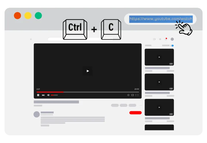 Copy YouTube URL